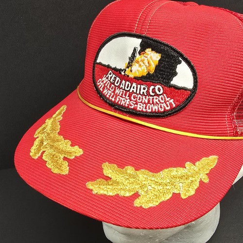 Vintage Red Adair Co Wild Well Control Patch Rührei Trucker Mütze Snapback Cap - Bild 2 von 9