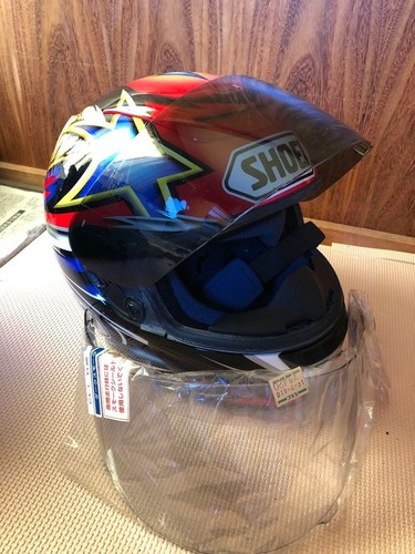 JUNK SHOEI Norick Abe Replica Helmet Motorcycle Racing Japan For Parts AS-IS - Bild 9 von 10