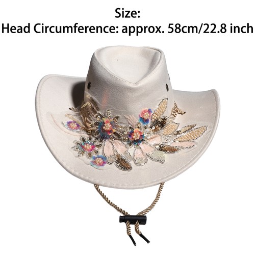 Unisex Women Men Sun Protection Hat Sparkly Summer Hats 1Pcs Wide Brim Cap - Bild 11 von 12