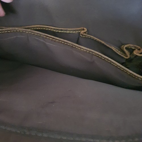 Distressed Brown Thick Leather Briefcase By KATTEE Carry Handles Shoulder Strap - Picture 16 of 18