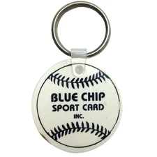 Blue Chip Sport Card NY Keychain Baseball Key Ring Novelty Collectible Retro