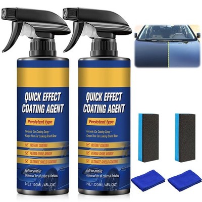 2Pcs Advanced Car Quick-Acting Coating Agent Spray, Car Scratch Wax Polish Quick