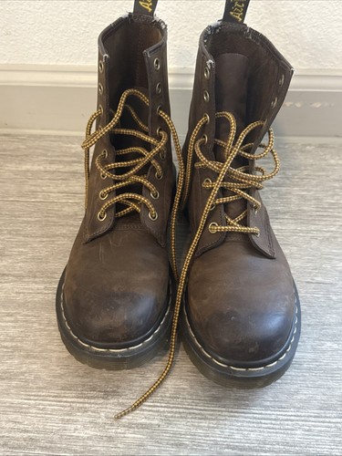 Dr Martens Crazy Horse Brown 1460 Boots Sz UK 6 - Picture 11 of 14