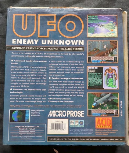 UFO Enemy Unknown por MicroProse para Commodore Amiga 5 DISCOS Completo M284 - Imagen 2 de 11