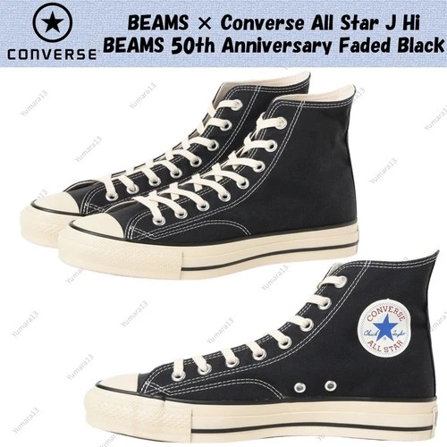 BEAMS × Converse All Star J Hi BEAMS 50th Anniversary Faded Black Men's Size