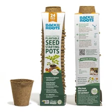 Peat Free Seed Starting Pots Organic Biobased Plantable 24 Pack NEW