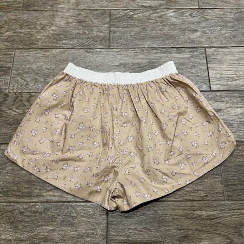 Neu mit Etikett For Love & Lemons Tamren Floral Relaxed Fit Popeline Schlaf Boxershorts Gr. S - Bild 6 von 7