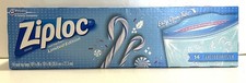 Ziploc Christmas Holiday Limited Edition Candy Cane Storage Gallon Freezer Bags