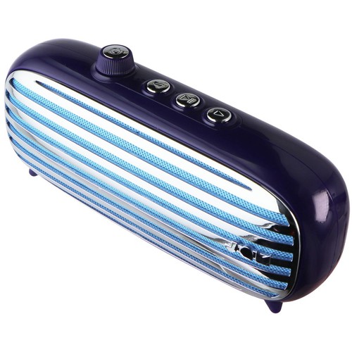 Haut-parleur sans fil Retro Classic+ Premium avec cadran contrôle du volume - Bleu - Photo 1 sur 5