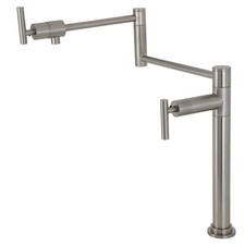 Kingston Brass KS470.CML Manhattan 3 GPM 1 Hole Pot Filler - Nickel