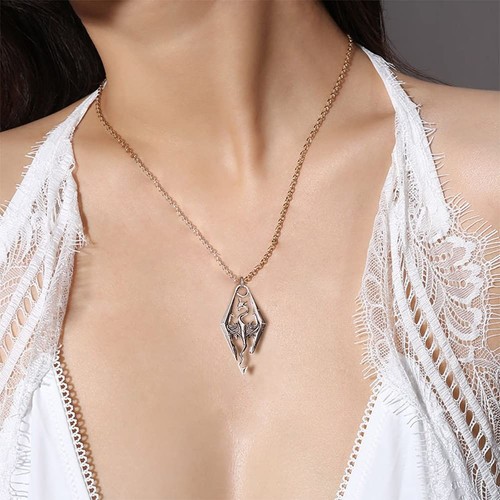 COLGANTE/Collar The Elder Scrolls SKYRIM Dragon Silvertone - Imagen 5 de 6