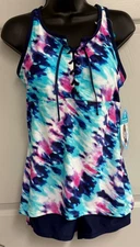 NWT Free Country 2-piece Swim Set Tanki & Swim Shorts Sz. Large MRSP $90