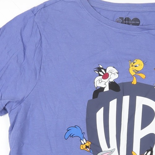 Camiseta Warner Bros. Azul Dibujos Animados, L, Unisex Adultos - Imagen 9 de 12
