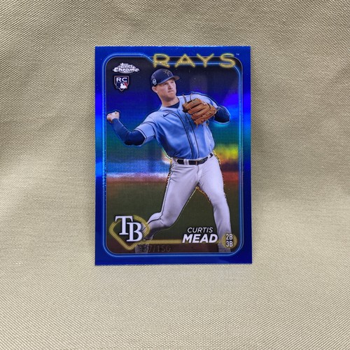 2024 Topps Chrome Curtis Mead #209 Blue Refractor /150 Rookie Tampa Bay Rays RC