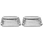  2 Sets Edelstahl Abtropfgestell Ölablassbehälter Kuchenständer -Backregal