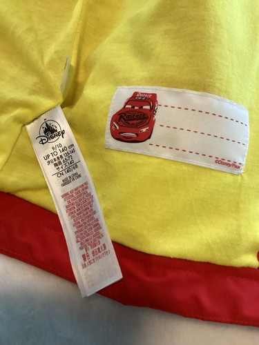 Disney Store Cars Lightning Mcqueen Raincoat Jacket Boys Red Size 9/10 - Picture 5 of 7
