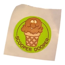 Vintage 80s Matte Scratch & Sniff Stickers Chocolate Scent *Restored