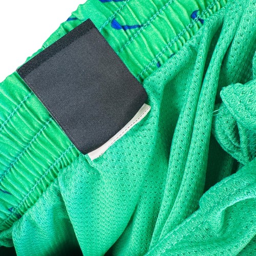 Nike Boys Swim Trunks L 12-13Y Green Swoosh Print Quick Dry Board Shorts Shark - Picture 5 of 10