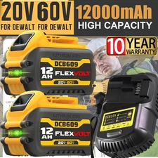 Replacement for DEWALT 60VOLT 12.0Ah 20V/60V MAX Battery or Charger DCB609 NEW