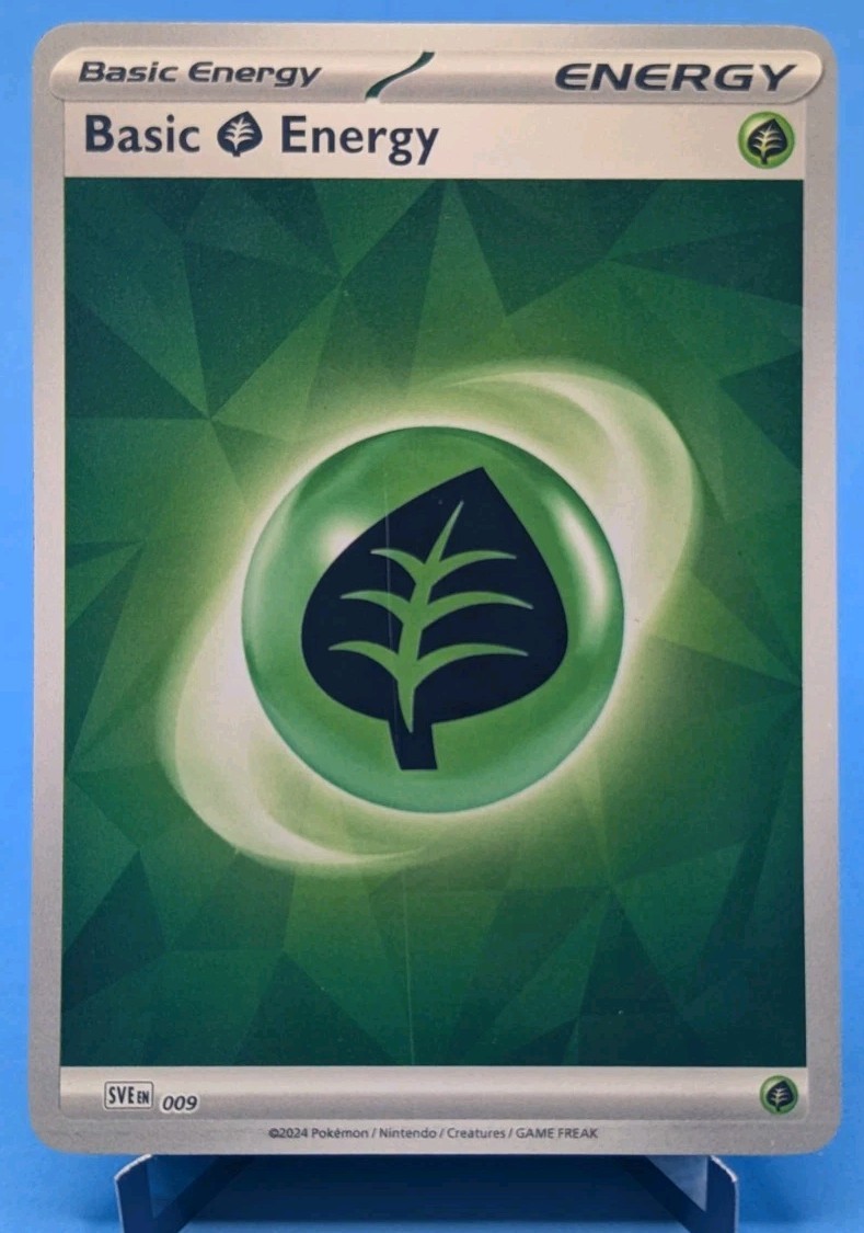 Basic Grass Energy 9 Pokémon TCG 2023 Holo Scarlet & Violet Light Play