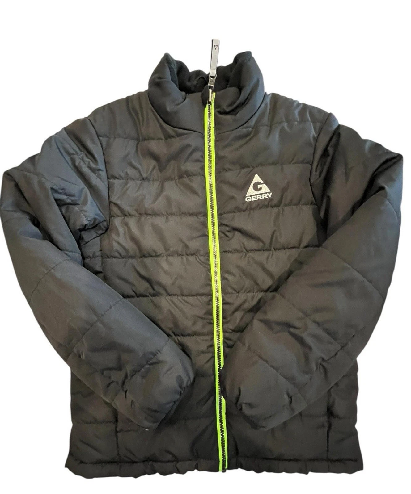 Gerry Jacket Puffer Parka Full Zip Youth Kids Sz M 10-12 Black 2703.2