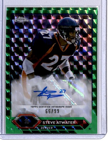 2023 Topps Composite Chrome Autographs Variation Green Refractor Steve Atwater - Picture 1 of 2