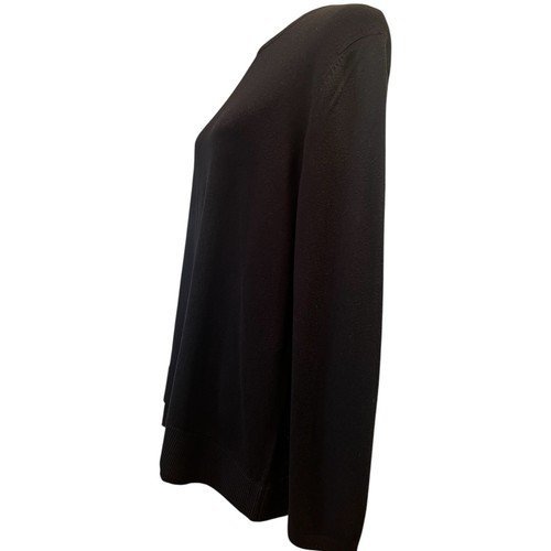 J. Jill Top Size Large Black Cotton Rayon Blend Long Sleeve Shirt Layered Hem - Picture 9 of 11