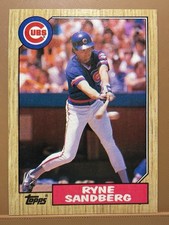 Ryne Sandberg 680 1987 Topps Baseball HOF 10x All Star GOLD GLOVE 9x CNTRD SHRP 