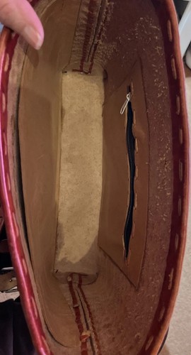 Women's Shoulder Bag Handmade Embossed Floral Purse Large Brown Leather Tote - Picture 12 of 12