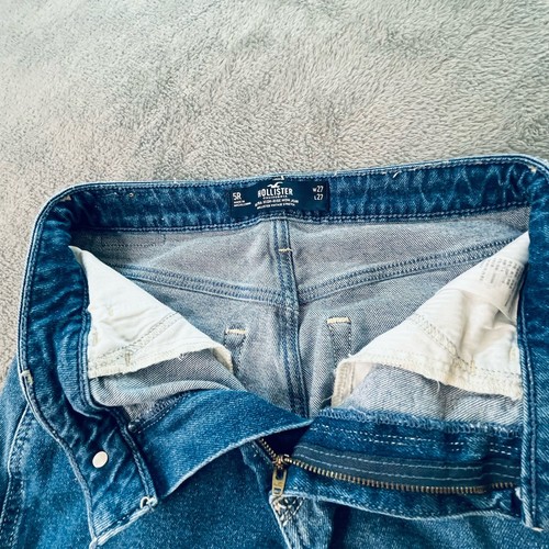 Hollister Ultra High Rise Mom Jean Women 5R 27x27 Patchwork Blue Colorblock 3E - Picture 10 of 11