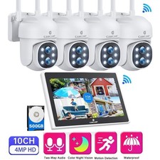 Dual Lens 4MP WiFi Security Camera 10X Zoom Outdoor Home Night Vision CCTV PTZ