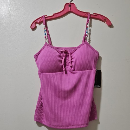 Juniors Teen Girl Size 7/9 Medium Tankini Padded Top-NOBO No Boundaries New NWT - Picture 4 of 7
