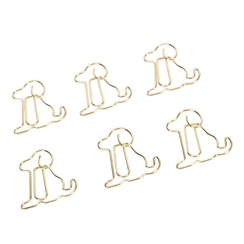 100 Stück Hundeform Büroklammern Verbessert Wiederverwendbar Metall Büroklammern Werkzeuge (Gold) - Bild 3 von 24