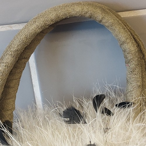 Cadari London Small Bag Faux Fur With Tiny Feather Detail Light Green Poppers - Picture 6 of 13