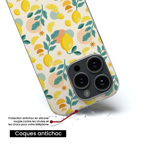 Coque en silicone imprimée compatible Samsung Galaxy A03 Citron - Photo 5 sur 6
