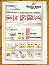 Linhas Aereas Santomenses - Safety Card - Rare - DC9 32 - São Tomé and Príncipe