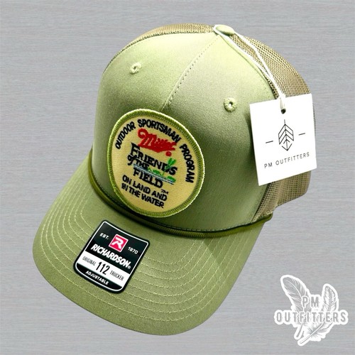 De colección Miller Beer Friends Of The Field Parche Richardson 112 Cuerda Camionero Sombrero - Imagen 2 de 11