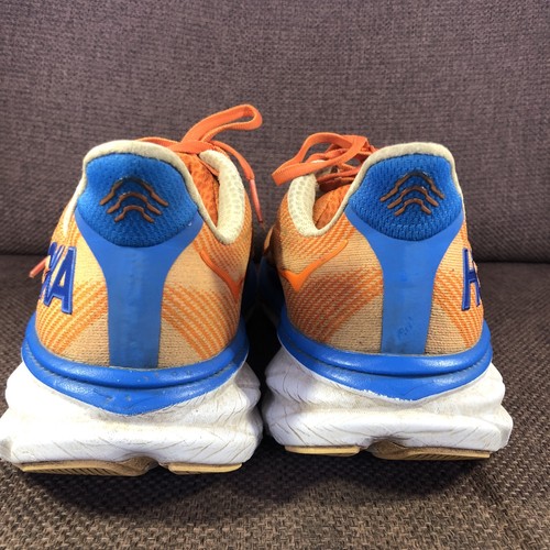 Men’s Orange & Blue Hoka Clifton 9 Trainers Size UK 8.5 - Picture 3 of 15