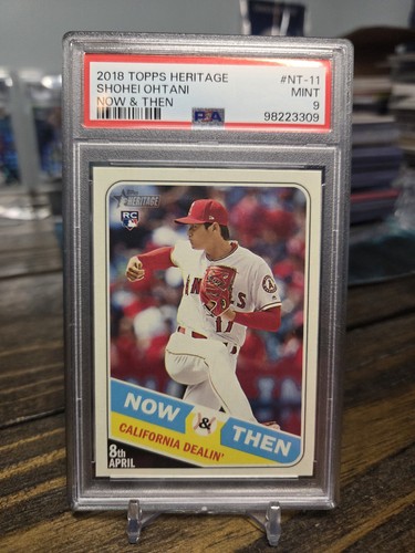 2018 Topps Heritage Shohei Ohtani Now Then ROOKIE RC #NT-11 PSA 9 MVP