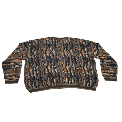 Coogi 3D Strick Pullover Mehrfarbig Gr. XL Vintage 80er Hip Hop Bunt - Bild 5 von 10