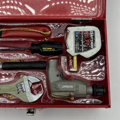 Vintage 1998 Limited Edition Collection Metal Craftsman Mini Tool Box Ornaments - Bild 13 von 15