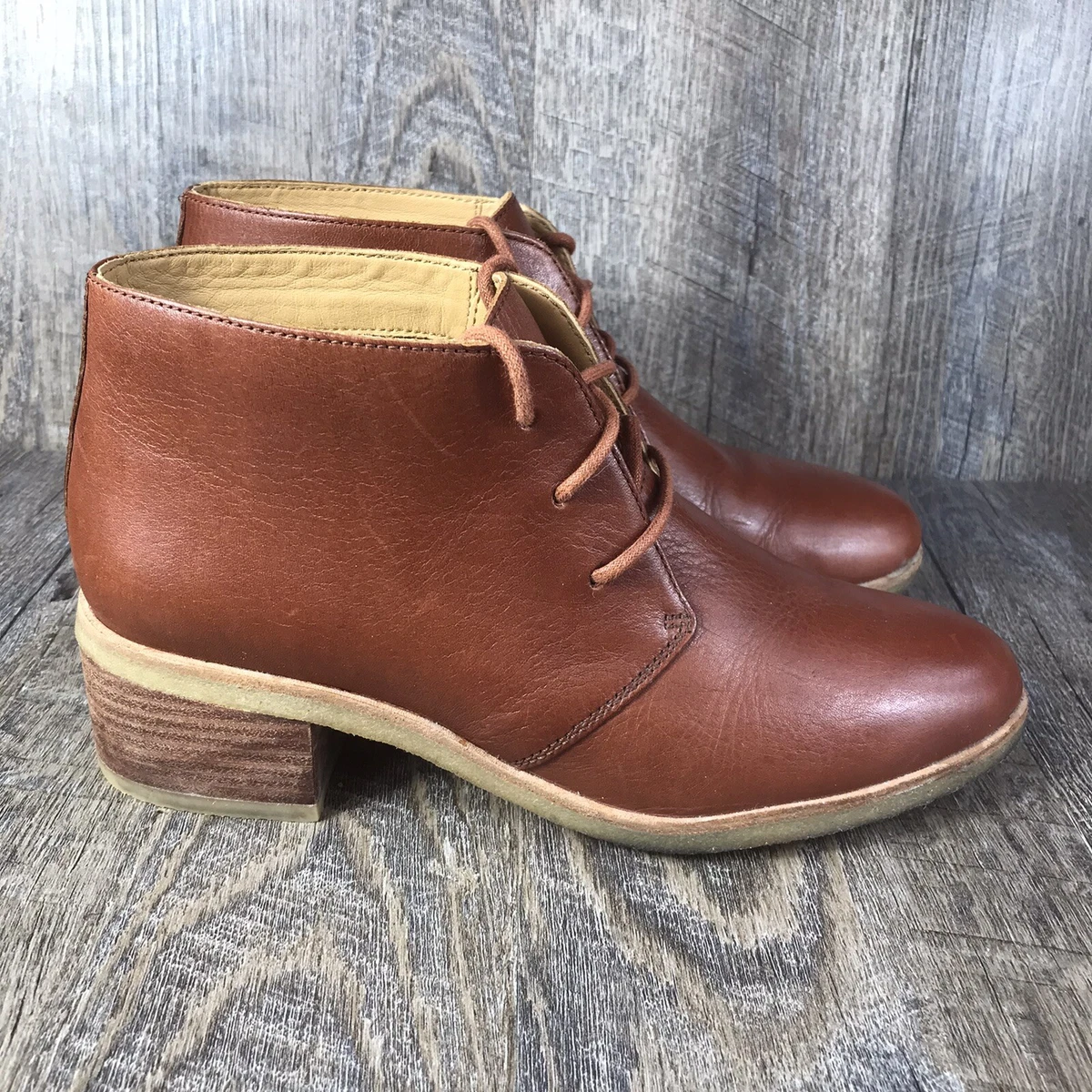 Clarks chestnut shop leather boots