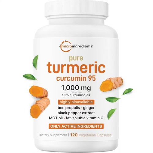 2x Micro Ingredients Pure Turmeric Curcumin|95% Curcuminoide mit schwarzem Pfeffer - Bild 11 von 15