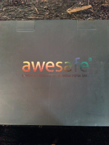 Awesafe Biometric Pistol/Gun Safe, Fingerprint Quick Access, Key Unlock NEW!