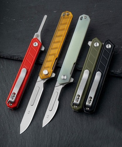 PEI G10 Pocket Folding Utility Knife Scalpel 440C Blade Outdoor Camping EDC Tool - Picture 3 of 19