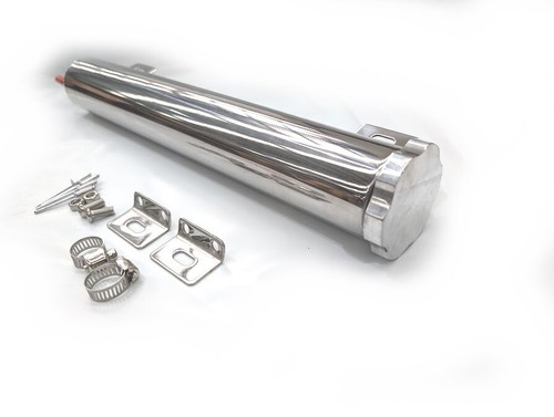 Polished Alloy Radiator Overflow Recovery Tube / Tank for Ford XW XY ZC ZD - Picture 2 of 8