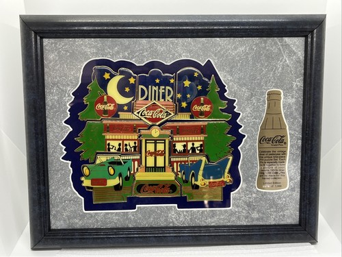 Coca-Cola Limited Edition 50s Diner 9 Piece Puzzle Pin Set Framed 379/1000 - Picture 1 of 11