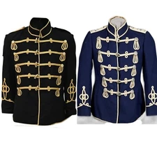 Military Hussar 17th Attila Regment Station Lieutenant Handmade Jacket For Men's
