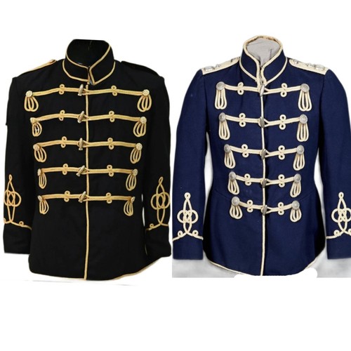 Military Hussar 17th Attila Regment Station Lieutenant Handmade Jacket For Men's - Picture 1 of 12