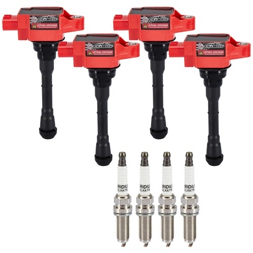 4x Ignition Coil & Iridium Spark Plug for 2011-2017 Nissan Juke 1.6L Turbo UF659 - Foto 10 di 24